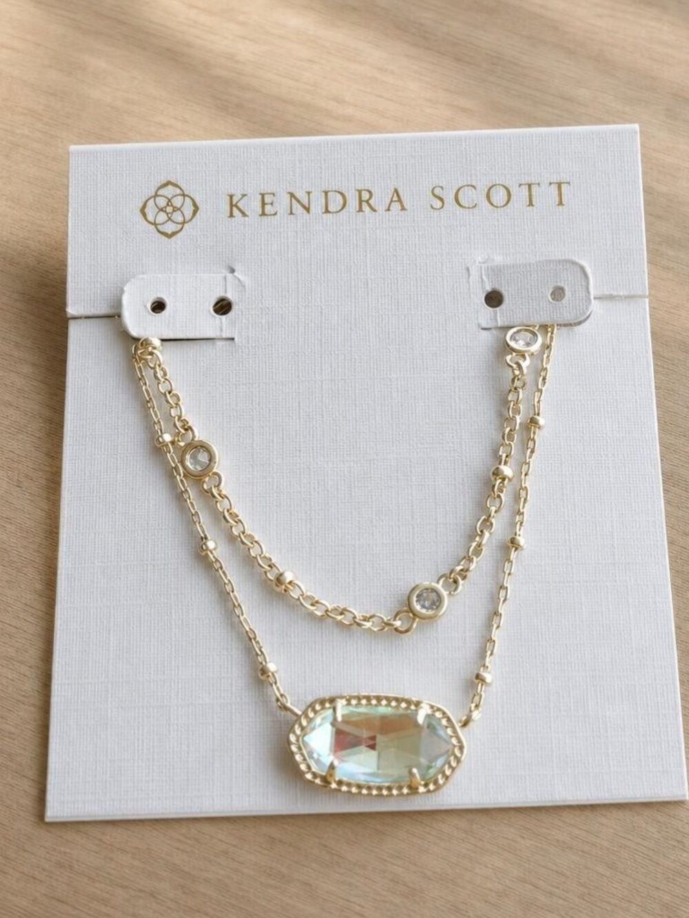 Kendra Scott Elisa Gold Dichroic Glass Multi Strand Necklace